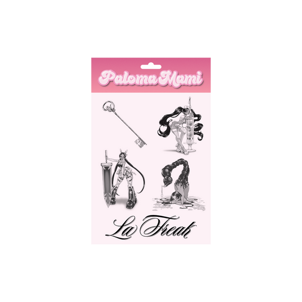 Packaged product with illustrations and 'Paloma Momi' branding on a pink background